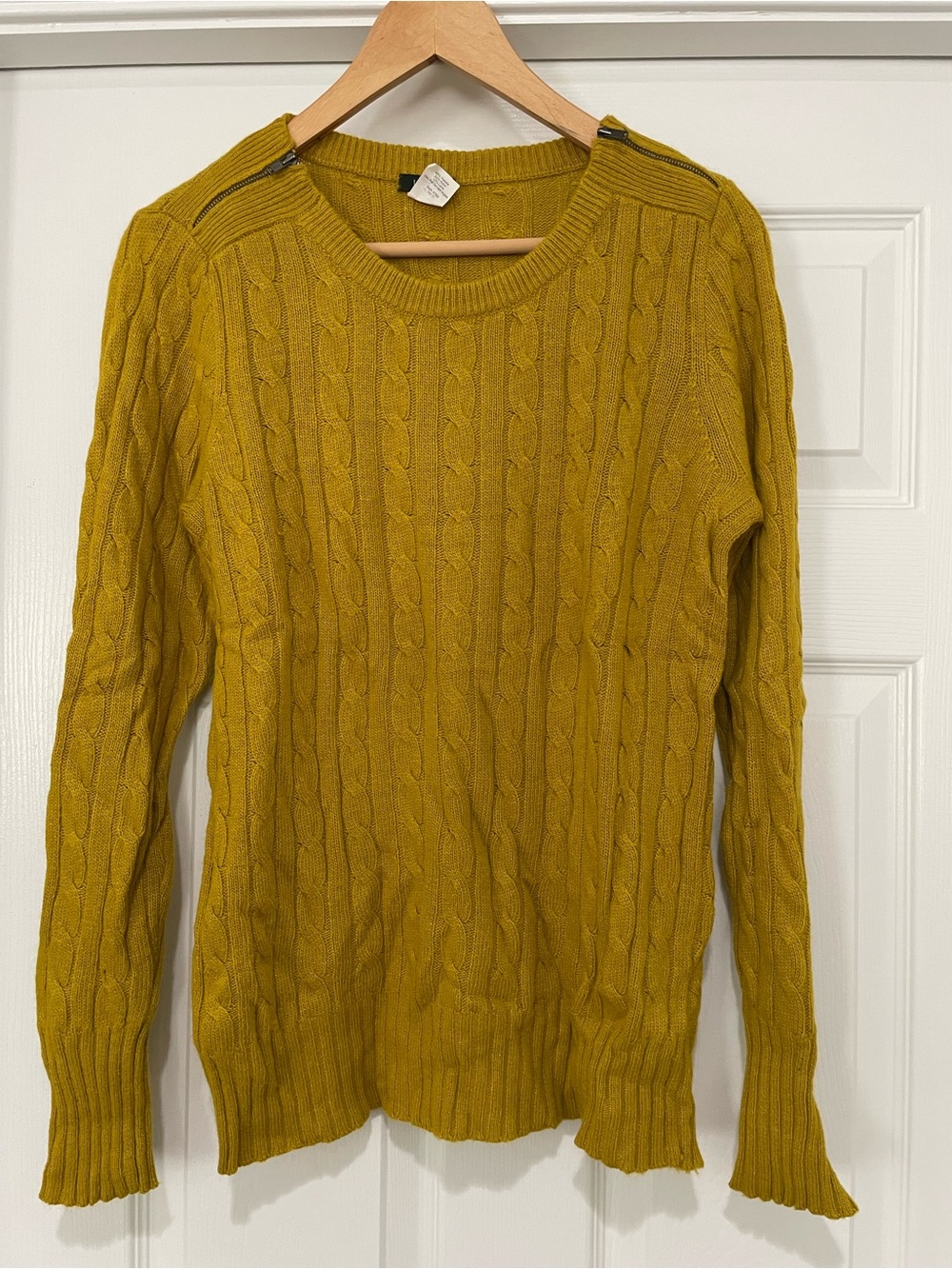 Women’s J. Crew Cable Knit Sweater - Mustardy Chartreuse